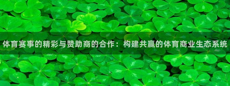 体育赛事的精彩与赞助商的合作：构建共赢的体育商业生态系统